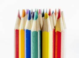 Naklejka kolorowe kreski ołówkowe