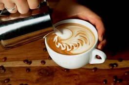 Naklejka sztuka cappucino barista kawa baw się dobrze