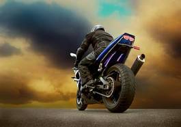 Fotoroleta motocross natura fitness ludzie