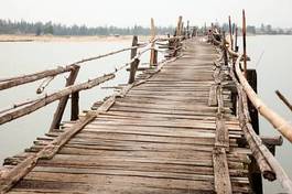 Fotoroleta wiejski most bambus azjatycki