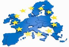 Naklejka 3d gwiazda europa mapa międzynarodowy