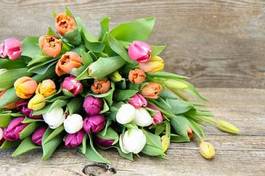Obraz na płótnie natura kwiat bukiet tulipan miłość