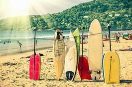 Plakat słońce sport wyspa plaża raj