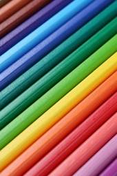Naklejka kolorowe kredki ołówkowe