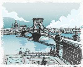 Fotoroleta miasto vintage most
