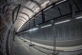 Naklejka peron tunel architektura metro transport