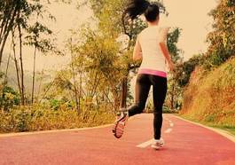 Naklejka kobieta jogging witalność