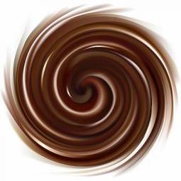 Fotoroleta spirala kawa kakao czekolada napój