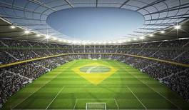 Obraz na płótnie 3d piłka nożna stadion