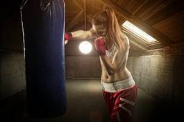 Naklejka kick-boxing fitness bokser sport