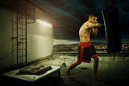 Plakat zdrowy boks bokser ciało ćwiczenie