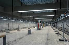 Fotoroleta metro architektura korytarz peron transport
