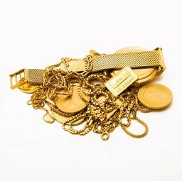 Fotoroleta złote elementy biżuterii