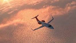 Obraz na płótnie lotnictwo odrzutowiec airliner piękny niebo