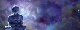 Plakat joga wszechświat panoramiczny mgławica miejsce