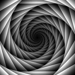 Naklejka wzór sztuka spirala tunel ruch