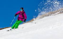 Naklejka śnieg narciarz sport niebo