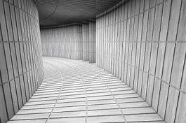 Naklejka architektura tunel korytarz