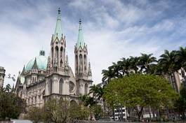 Naklejka ameryka południowa brazylia wieża drzewa kościół