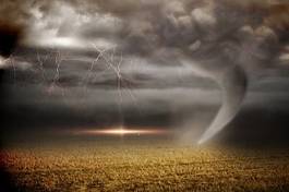Obraz na płótnie pejzaż niebo pole sztorm