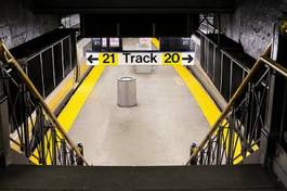Naklejka metro nowy jork peron miejski transport