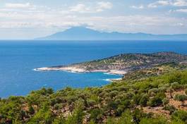 Naklejka grecki góra fala grecja wyspa