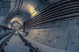 Naklejka nowoczesny tunel transport