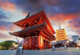 Naklejka świątynia niebo japonia tokio