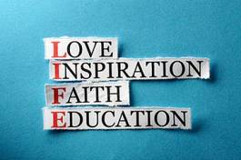 Naklejka miłość inspiracja kolaż skrót edukacja