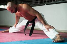 Naklejka sztuki walki lekkoatletka mężczyzna sport karate