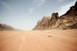 Plakat krajobraz pustynia słońce panorama góra