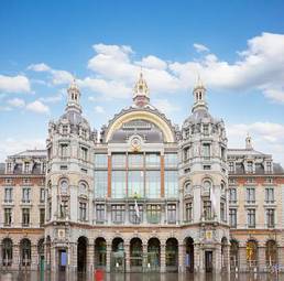 Naklejka europa transport belgia architektura stary