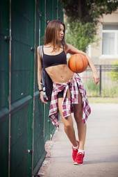 Fototapeta lekkoatletka koszykówka dziewczynka