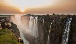 Naklejka wodospad pejzaż natura afryka woda
