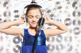 Fotoroleta karaoke ładny dzieci hip-hop