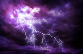 Plakat niebo sztorm natura noc elektryczny