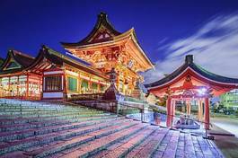 Fotoroleta japonia azja zmierzch świątynia noc