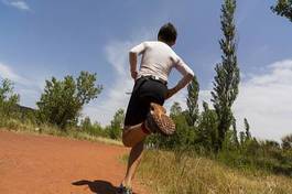 Naklejka lekkoatletka sport jogging fitness natura