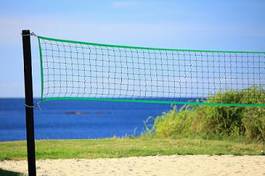 Naklejka słońce plaża natura sport siatkówka