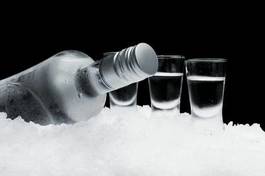 Naklejka śnieg widok lód napój
