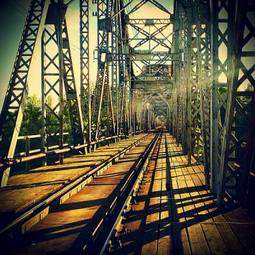 Obraz na płótnie most wisła polen pociąg 