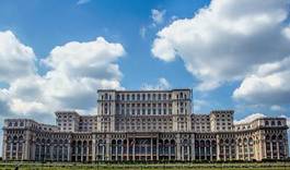 Naklejka ludzie rumunia pałac