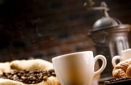 Obraz na płótnie ziarno filiżanka kawa