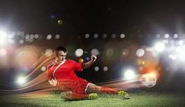 Obraz na płótnie mężczyzna piłkarz noc piłka nożna sport