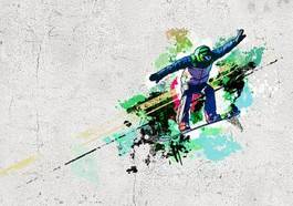 Obraz na płótnie retro sport sporty ekstremalne snowboard