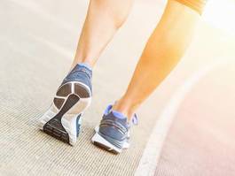 Naklejka ćwiczenie kobieta sport zdrowie jogging