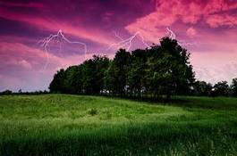 Fototapeta wieś pole świeży sztorm