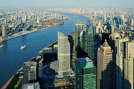 Fototapeta panoramiczny drapacz architektura miejski chiny