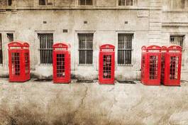 Fotoroleta europa miasto budka telefoniczna londyn vintage