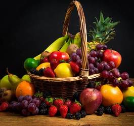Plakat świeży egzotyczny zdrowy owoc